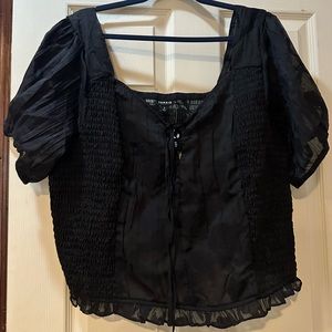 Cotton clip floral smocked crop top torrid size 3 3x